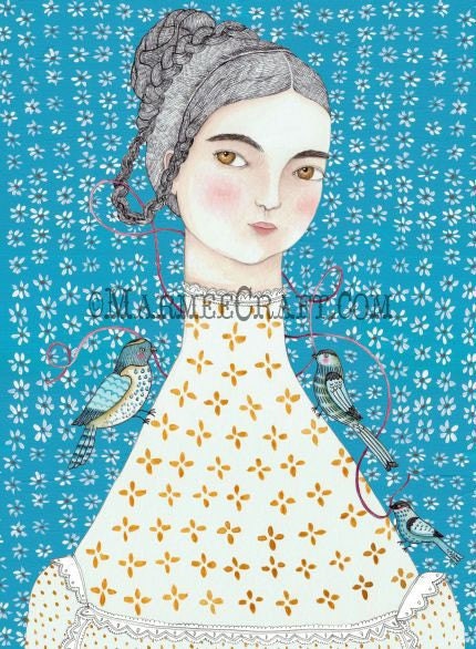 Mathilde in Blue, Print