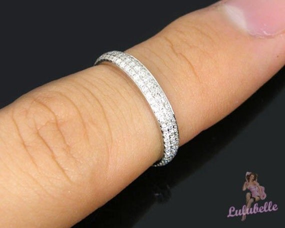 The Sparkler - 1.00ct Diamond wedding or eternity ring 14k white gold