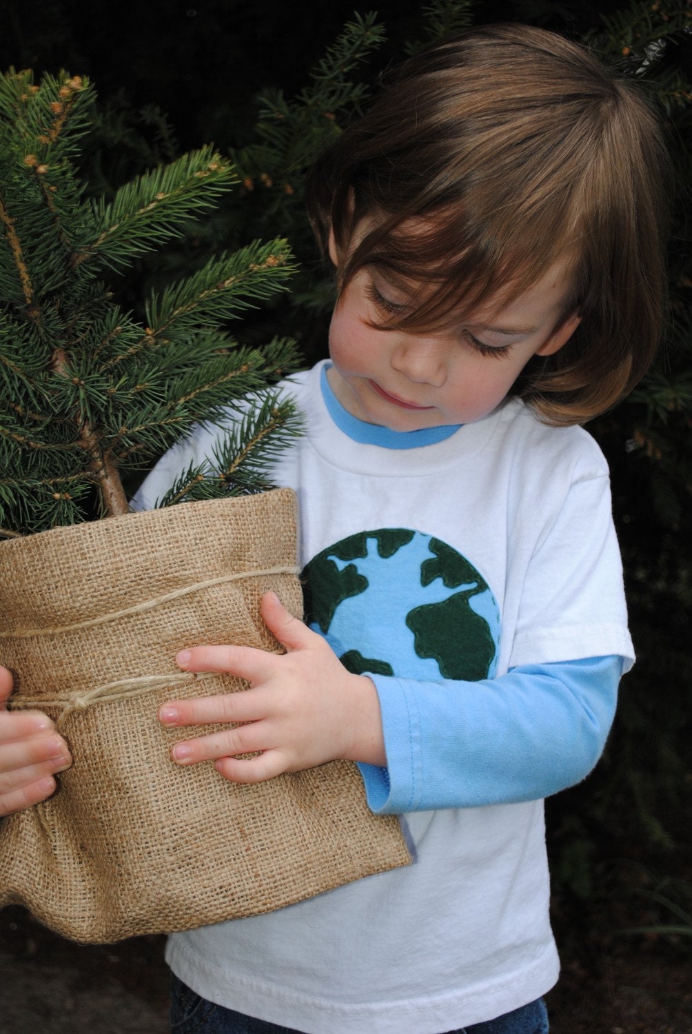 Hand sewn Earth Day toddler t shirt