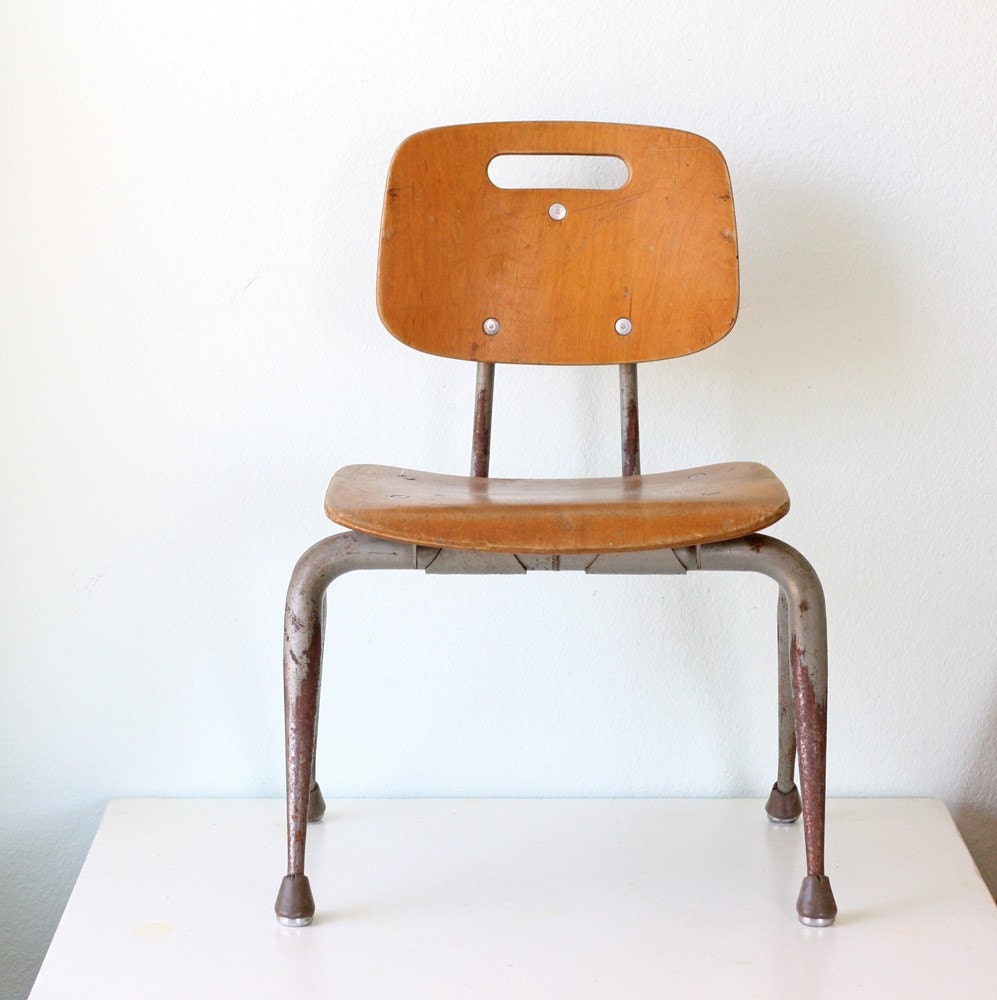 Mid Century Child's School Chair
