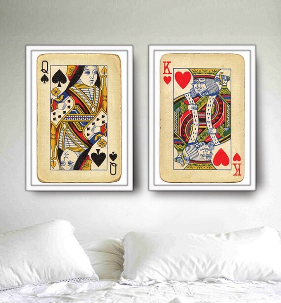 Royal Wedding: 2 BIG posters, King and Queen Playing Cards 20x30inch (50x70 cm). Fit into IKEA frames