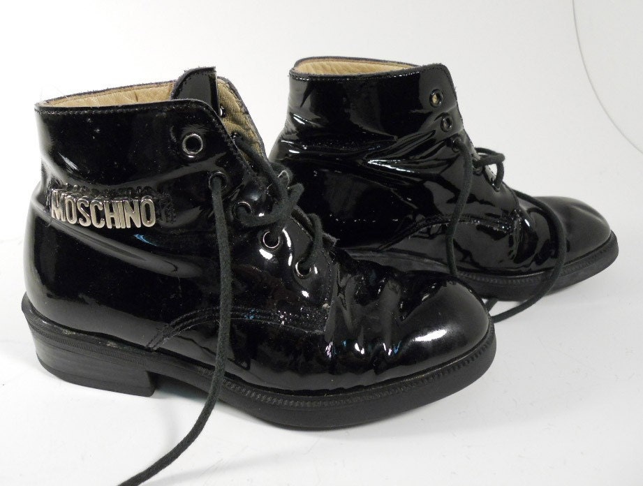 Adorable Children's Moschino Patent Leather Boots