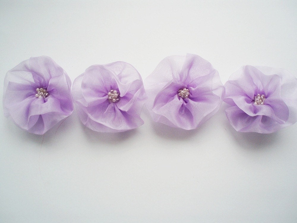 Lavender Flowers Handmade Appliques by BizimSupplies on Etsy wedding 