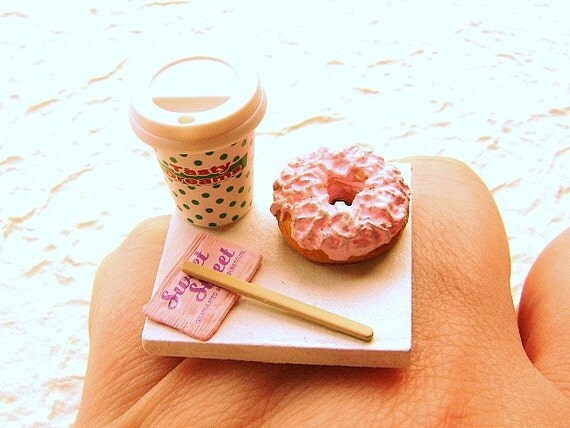 Coffee And A Donut To Go Ring
