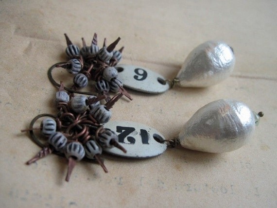 Qutn. Cotton Pearls Enamel Plates and Bone.