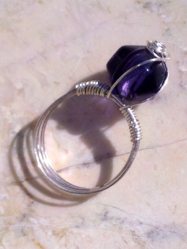 Purple Bling Ring Size 9