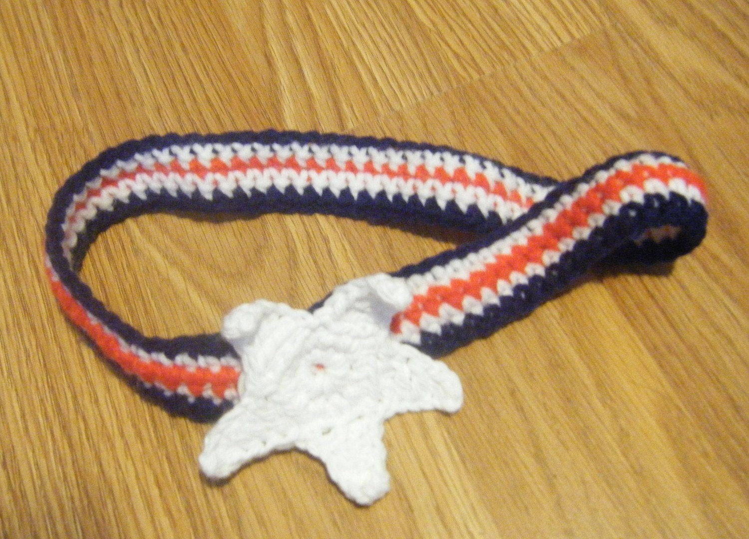 Dog Collar Crochet Patriotic - Custom