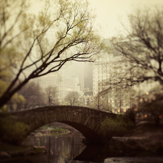 Fairytale of New York - Dreamy travel photograph - Central Park Manhattan in the fog