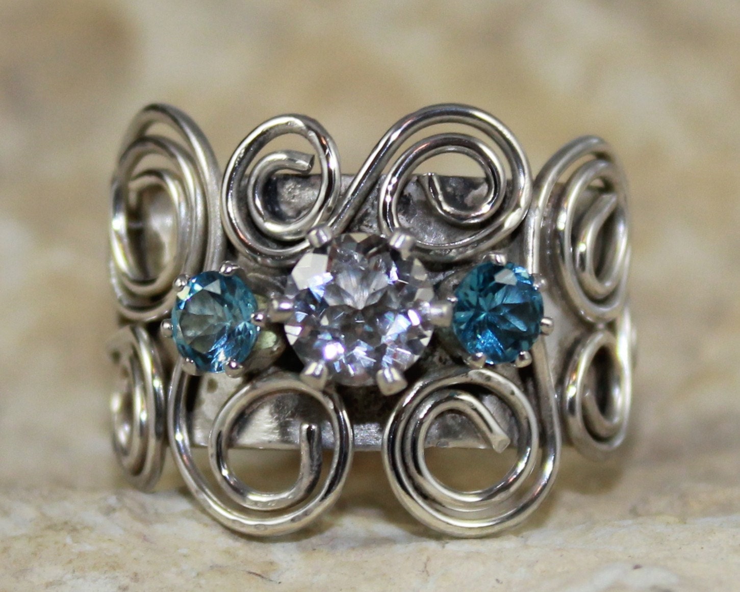 Cloud Nine Sterling Silver Ring Size 8