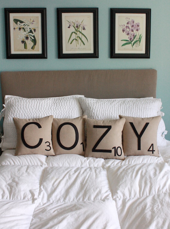 COZY Letter Pillows - Inserts Included
