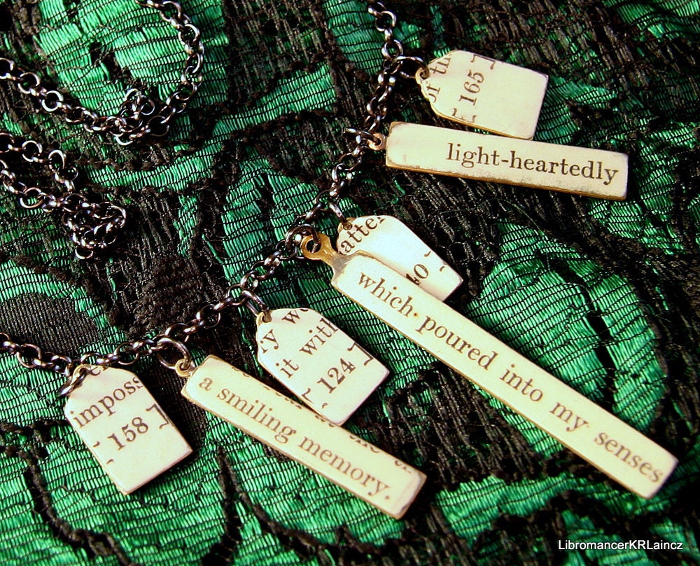 Poetry Collage Necklace - An Indian Journey - 1928