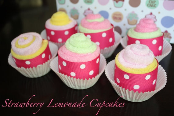 Strawberry Lemonade Cupcake Box Set - 12 Pieces - READY TO SHIP