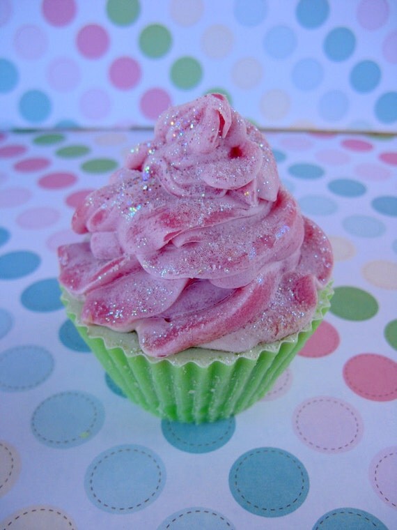 Strawberry Lime Cupcake Soap