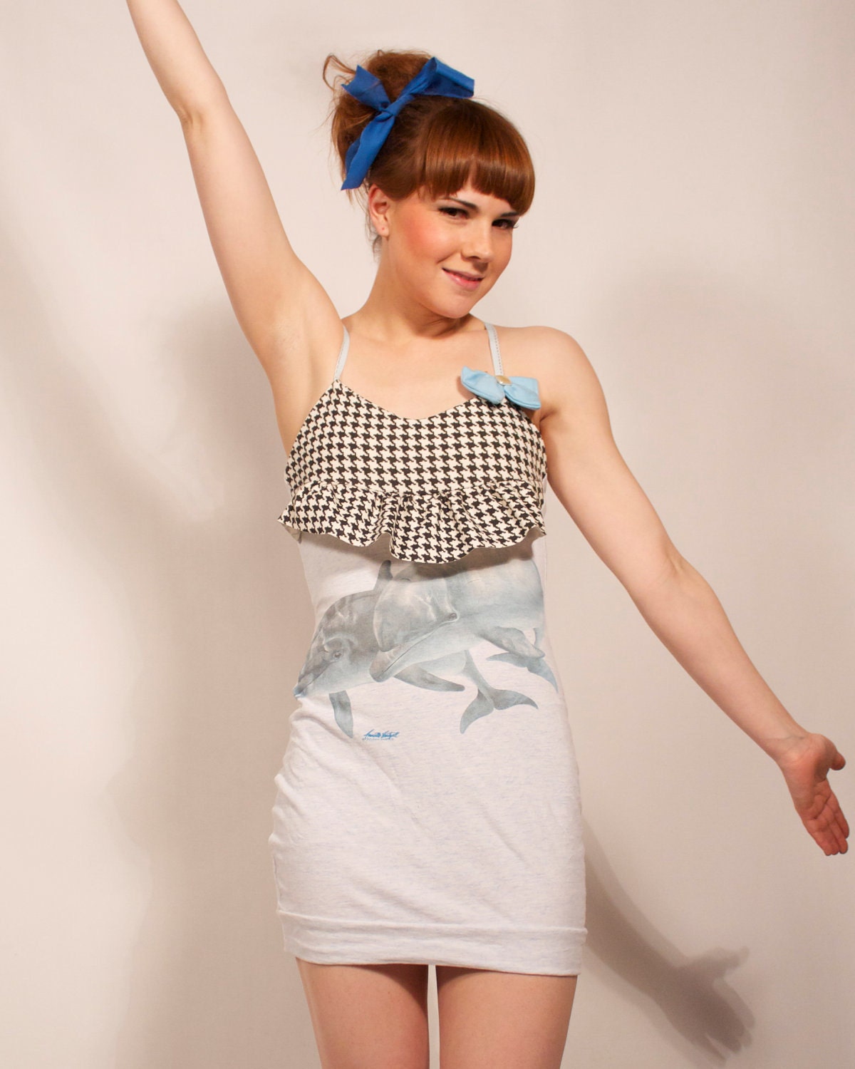 Dolphins and Ruffle Tank Dress