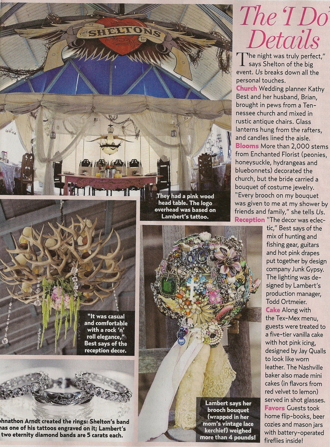 Miranda Lambert Vintage Brooch Bouquet - Featured in Us Weekly - Brooch Shower