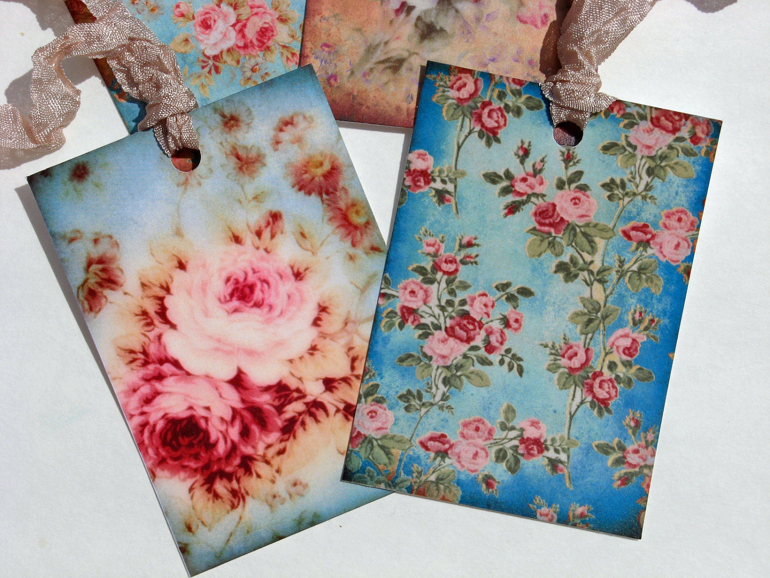 Gift Tags - Shabby Chic Florals Set of 8
