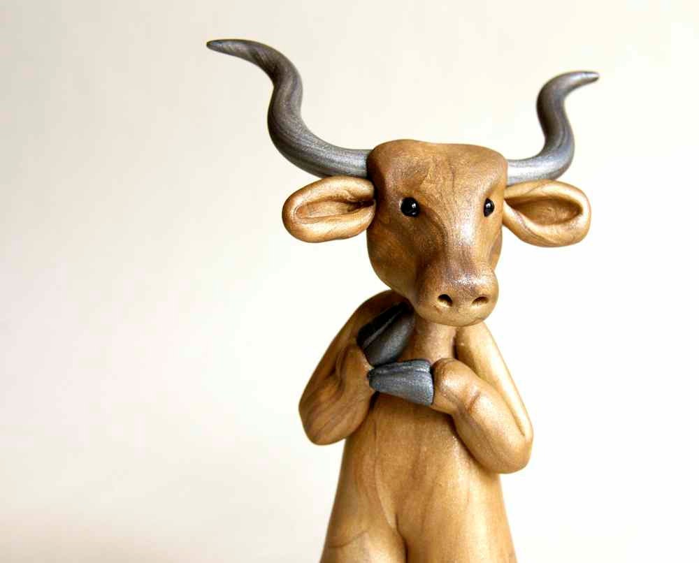 Beloved Bull Figurine by Bonjour Poupette