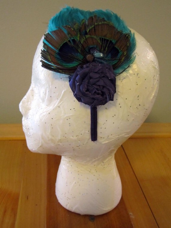 Mrs. Peacock - Feather Headband