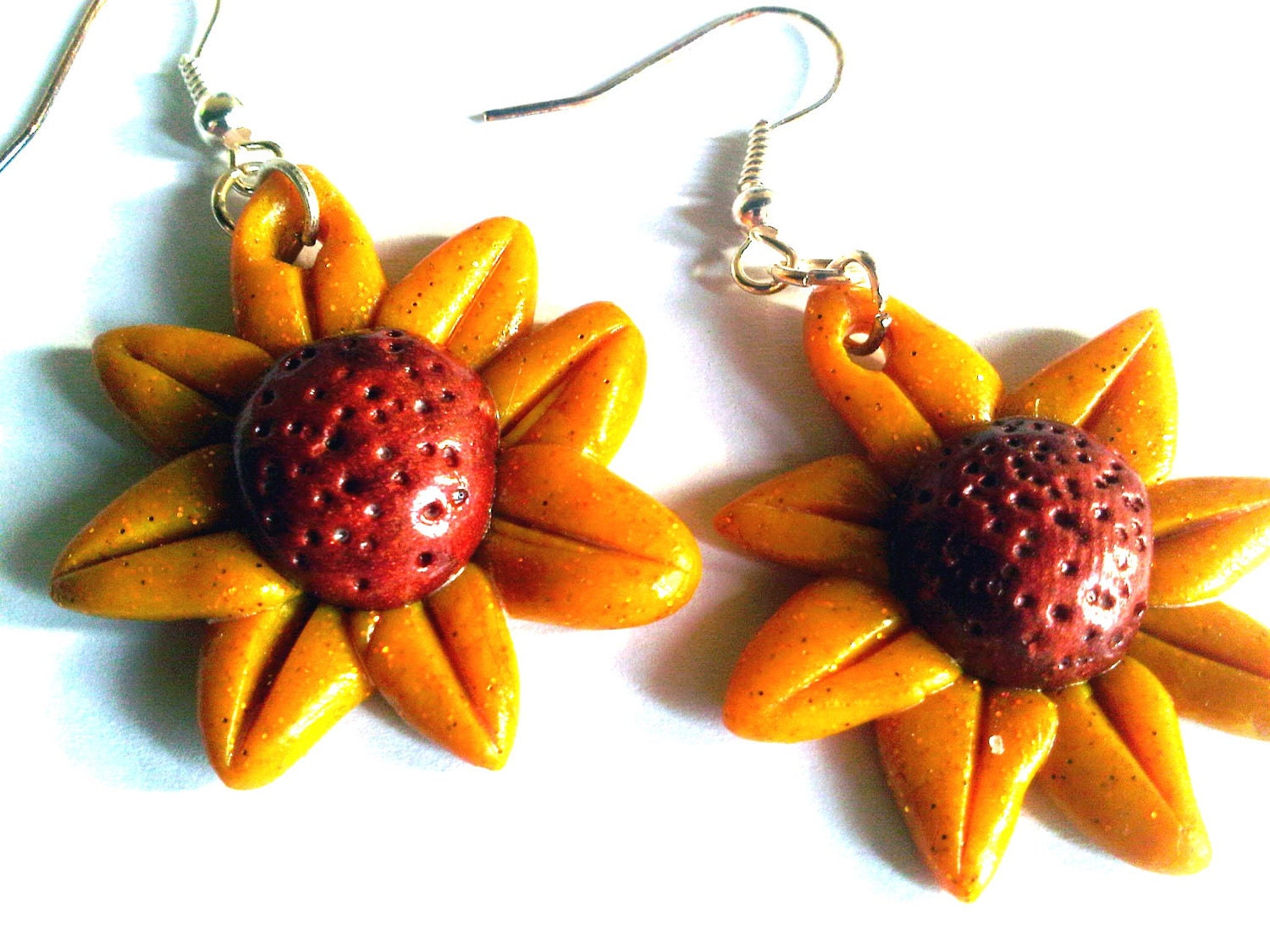 Sunflowers Polimery Clay Earrings