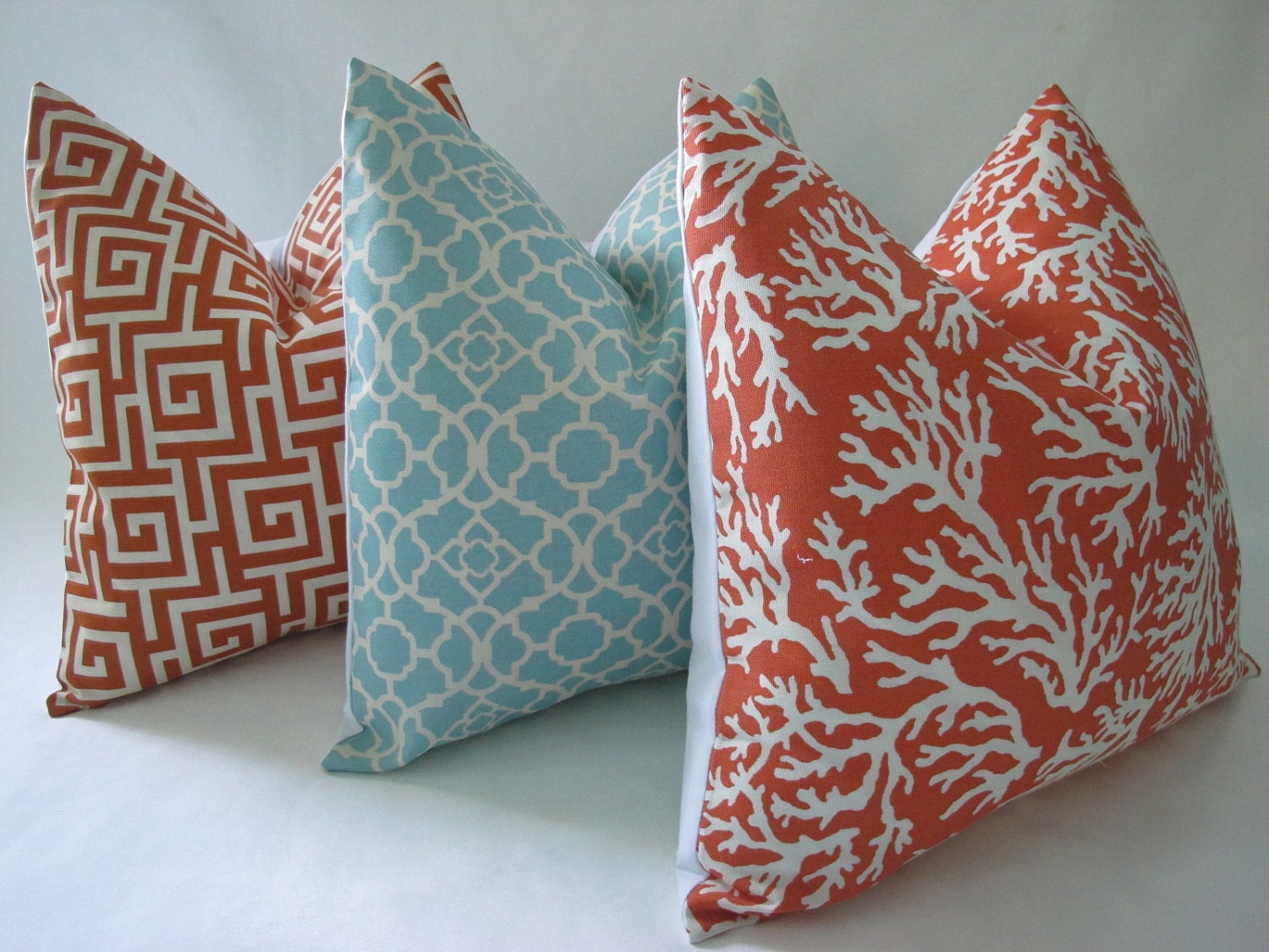 Free US Shipping-Decorative Designer Pillow Cover-Coral Reef In Mandarin