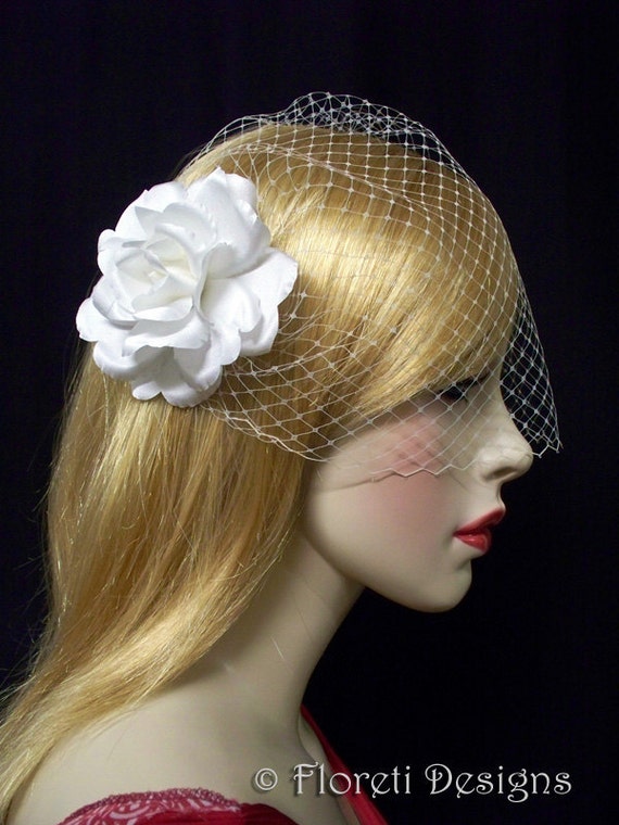 Hair With Veil. hair flower veil couture
