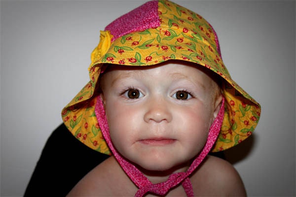 Reversible Sun Hat for Baby with ties PDF Sewing Pattern Includes Sizes Newborn to 2T
