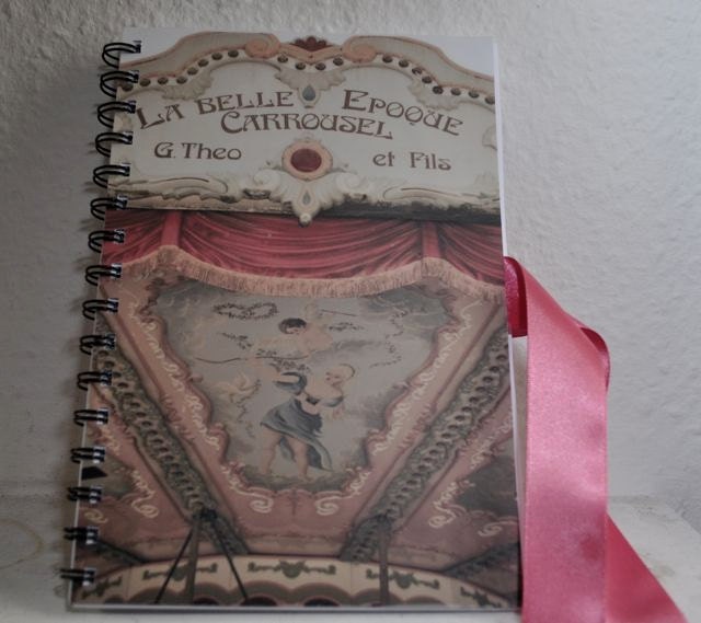 Handmade unique pretty paris spiral bound journal or diary très jolie et chic with a fine art image from Paris on the front cover.