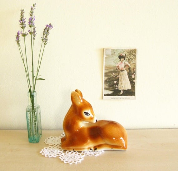 Vintage Doe Deer Porcelain Figurine on Etsy