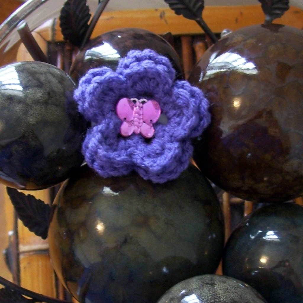Purple Flower Child Barrette