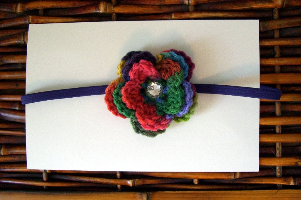 Multi Color Flower Headband