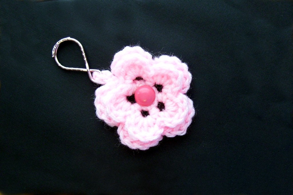 Light Pink Flower Keychain