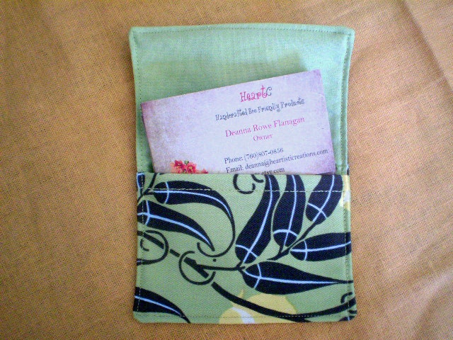 Business card or gift card holder in Amy Butler fabric