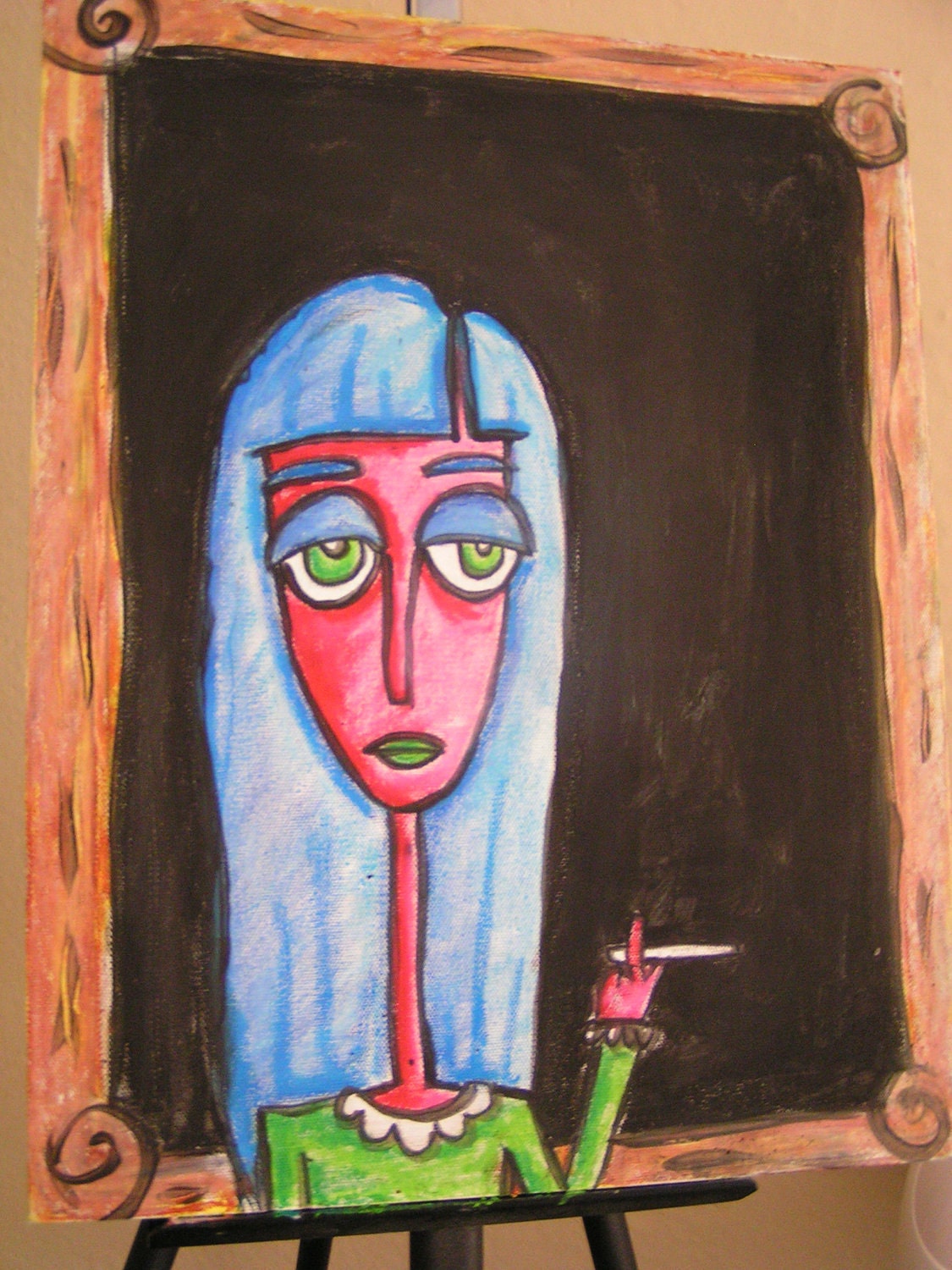 Painting of a Lonely Lady