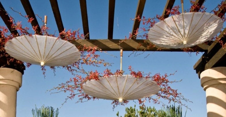 Wedding Parasols Upside Down Hanging Floral or Fall Leaves