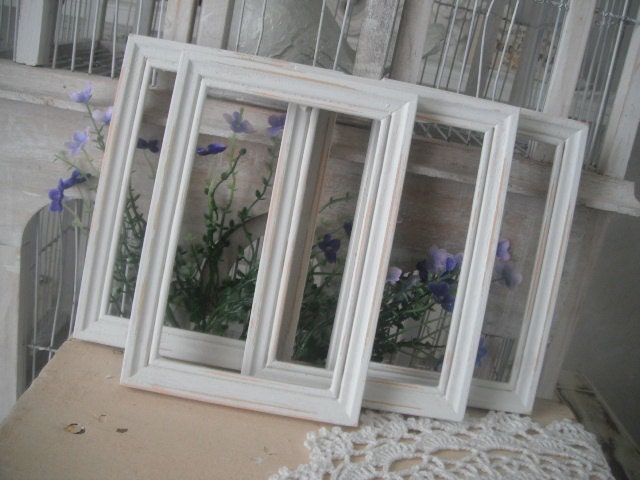 Photo frames, picture frames, frame set, wedding display, 4 x 6 set of 4, French country, Shabby chic,  picture frames