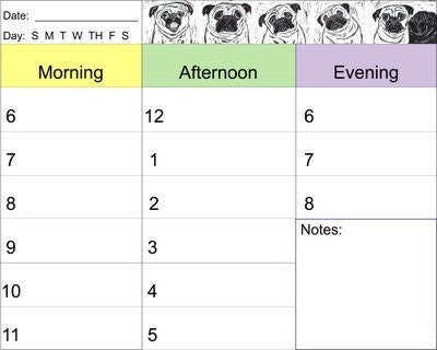 daily planner pdf. Pug Carvings Daily Planner