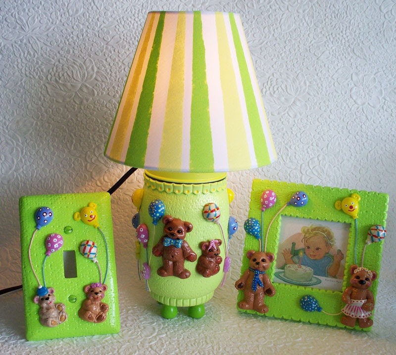 Baby Night Lamp, Frame and Switch Plate Set