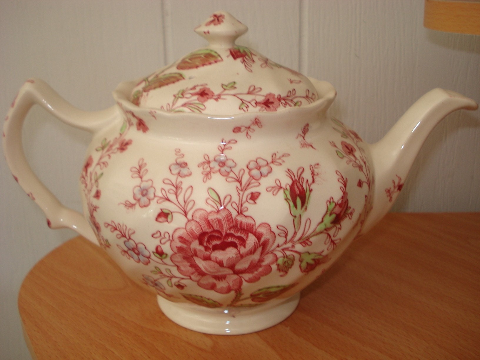Vintage 1950's Rare England Johnson Brothers Rose Chintz Tea Pot