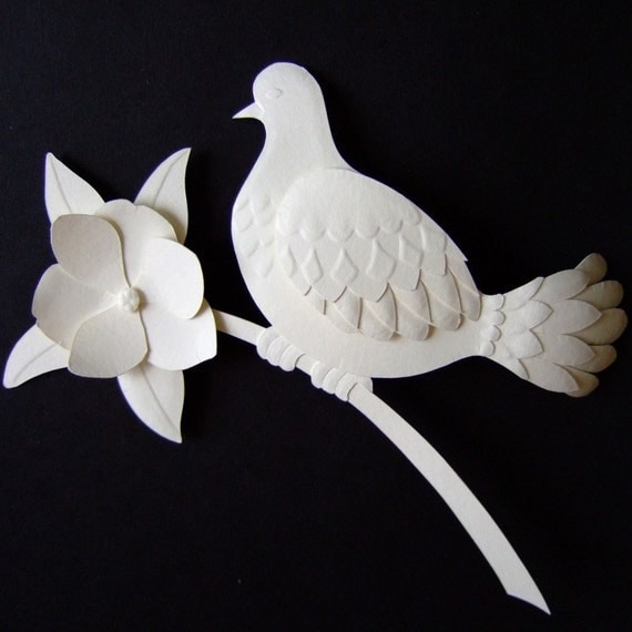 Bird paper sculpture