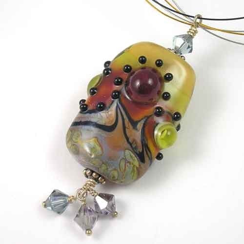 Chaotic Pendant - Angelfire Art Glass by Sue Harmon-King