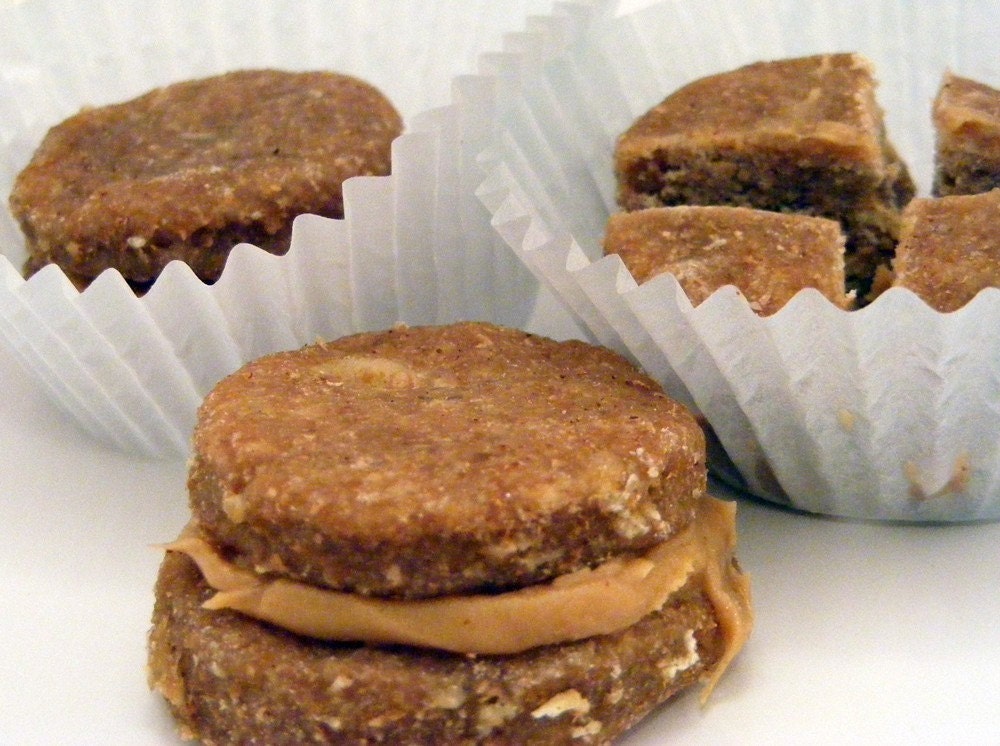 Double Decker Peanut Butter Cookie with Peanut Butter Centers - Dog Cookies