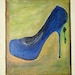 ORIGINAL PAINTING - FANTASY LAND - from the series High heels shoes looks like building