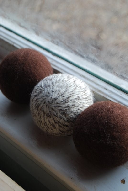 Recycled Wool Dryer Balls-3 pack (FREE SHIPPING)