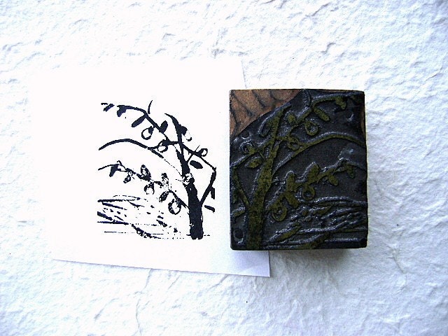 Vintage Japanese Stamp Persimmon Tree (P)