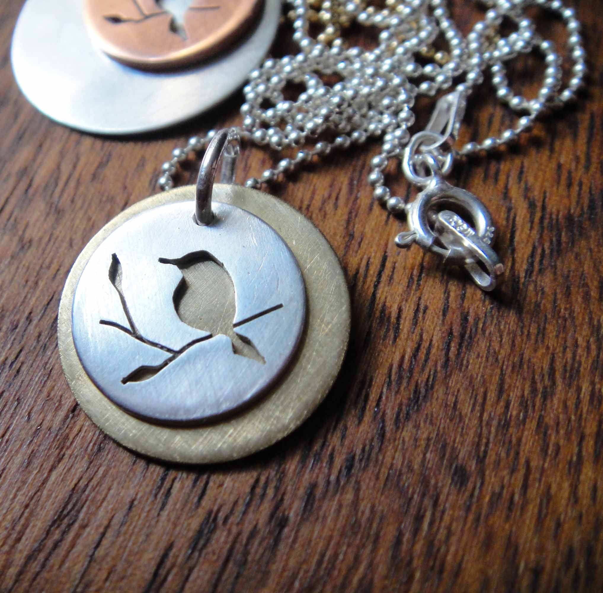 Little Bird -- Double Disk Necklace, 5/8 in.