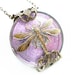 Dragonfly Whimsy - Czech Glass Button Necklace By Vintage Filigree Designs