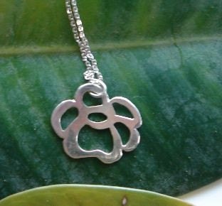 flower pendant sterling silver