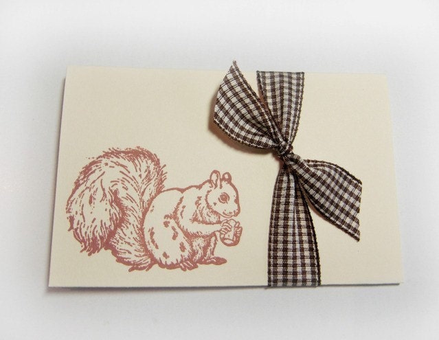 Nutty Squirrel- blank cards( Set of 4)