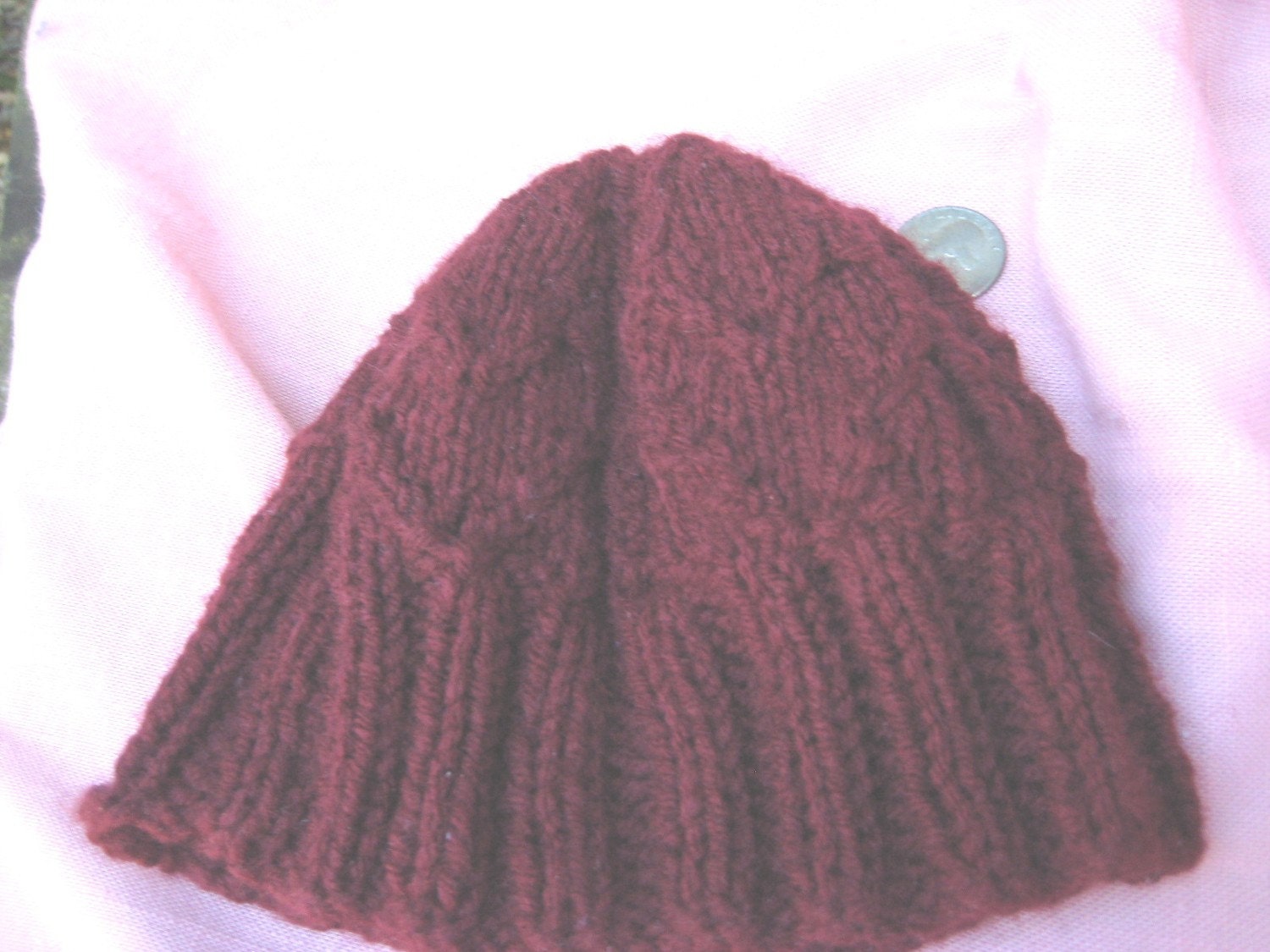 Little Girl Hat Knitted with Hearts