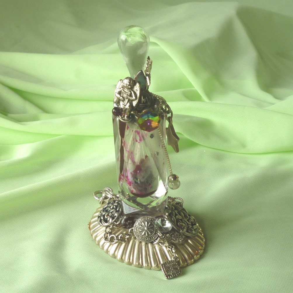 Incantation Jar, Mystical Jar, teardrop Jar, Cut Glass Jar by mystic2awesome